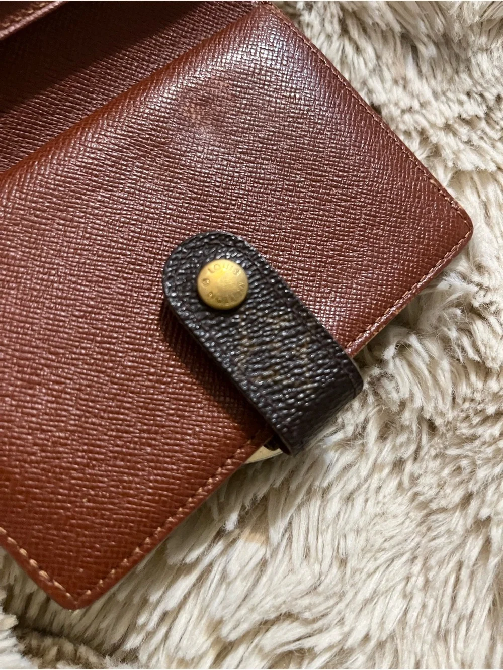 Fixer Louis Vuitton Monogram Canvas Snap Agenda in Dark Brown and Gold